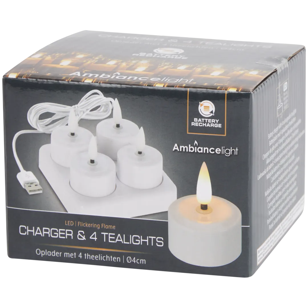 Velas recarregáveis Branco