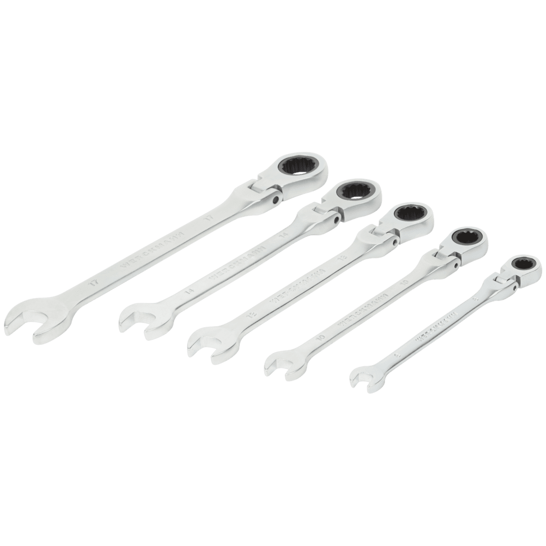 Werckmann ratelsleutelset met flexibele kop