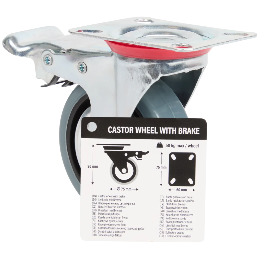 Werckmann zwenkwiel met rem 2