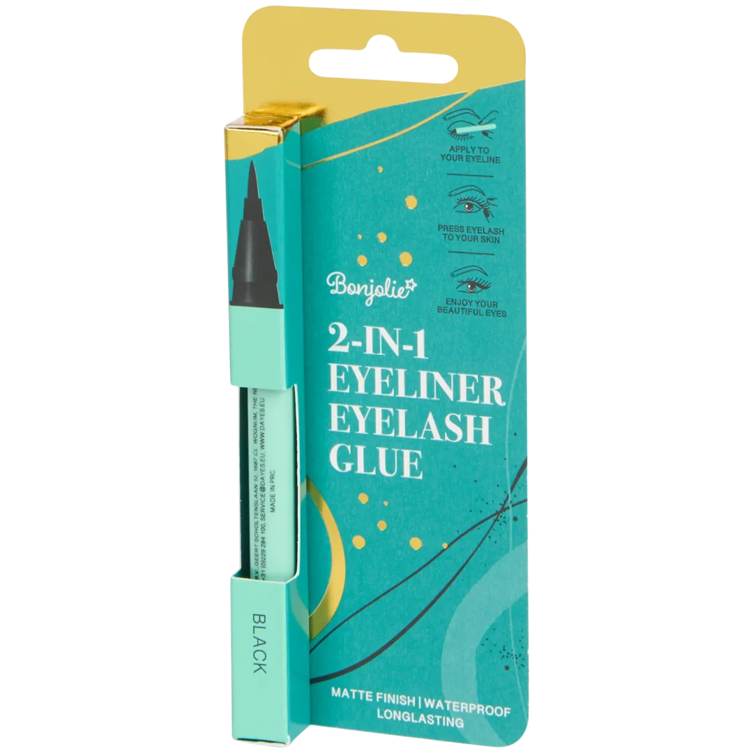 Bonjolie 2-in-1 eyeliner en wimperlijm
