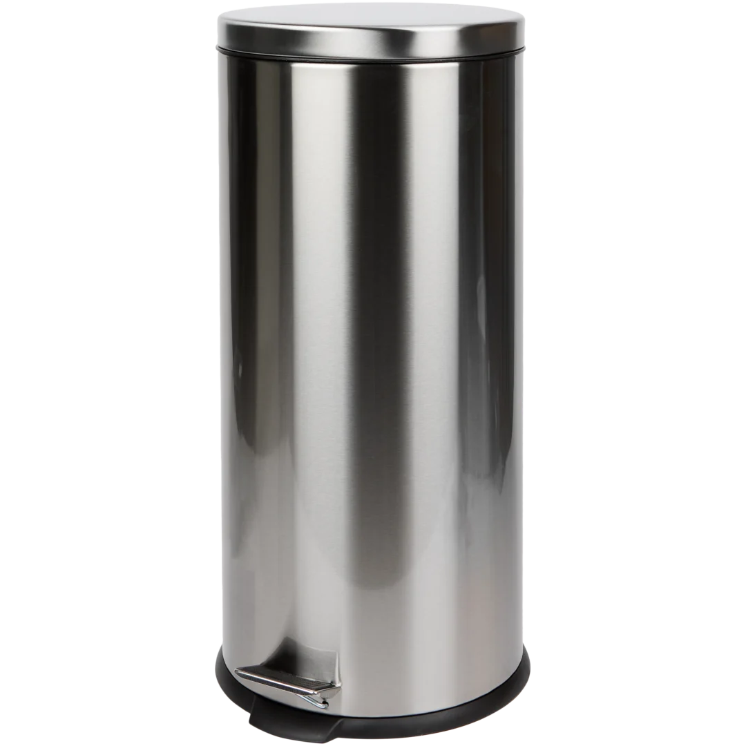 Kitchen Move Pattumiera A Pedale Urban 30L: Cesto Acciaio Inox Con Coperchio Ammortizzato