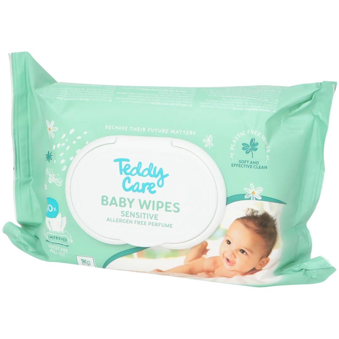 Șervețele pentru bebeluși Teddy Care Piele sensibilă 1