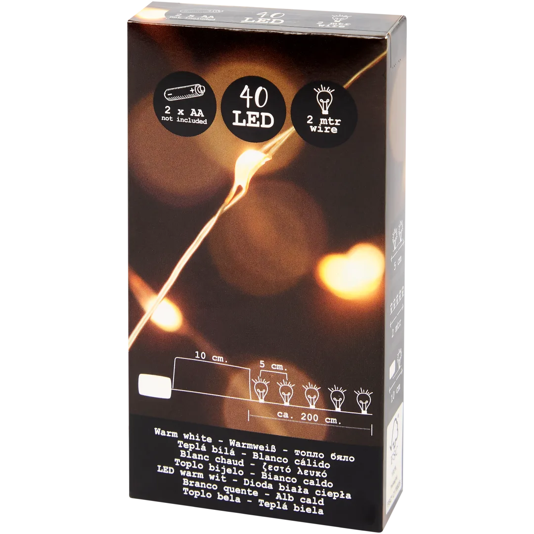 Sznur oświetleniowy w ciepłym, białym kolorze 1