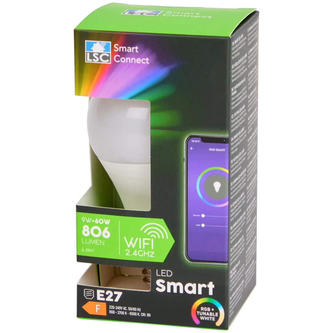 Inteligentna wielokolorowa żarówka LED LSC Smart Connect 1