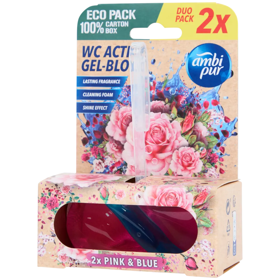 Tavoletta profumata per WC Ambi Pur Pink & Blue 1
