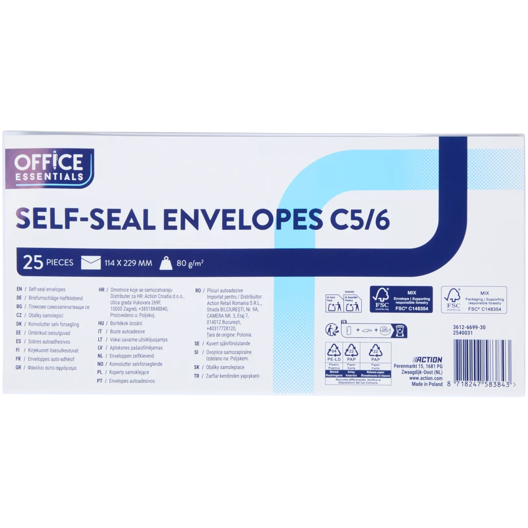 Office Essentials enveloppen C5/6 1