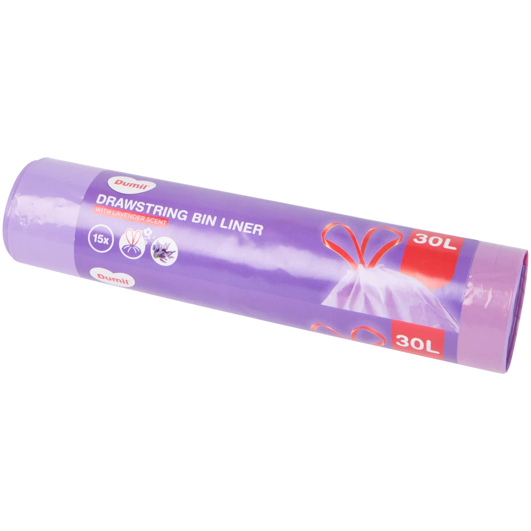 Bolsas de basura con cierre elástico Dumil Lavanda
