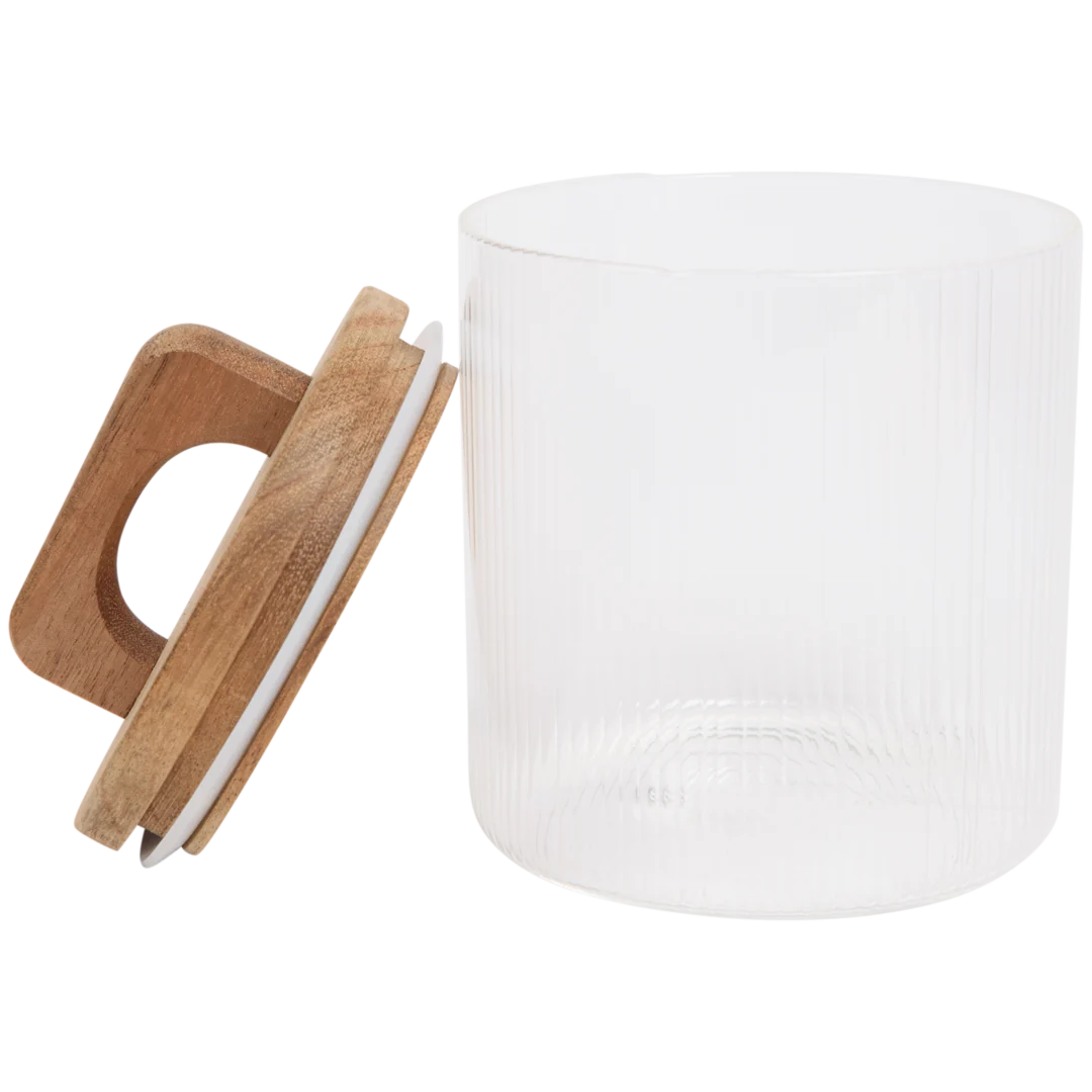 Voorraadpot met houten deksel 2