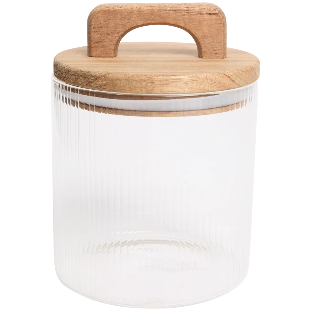 Voorraadpot met houten deksel 1