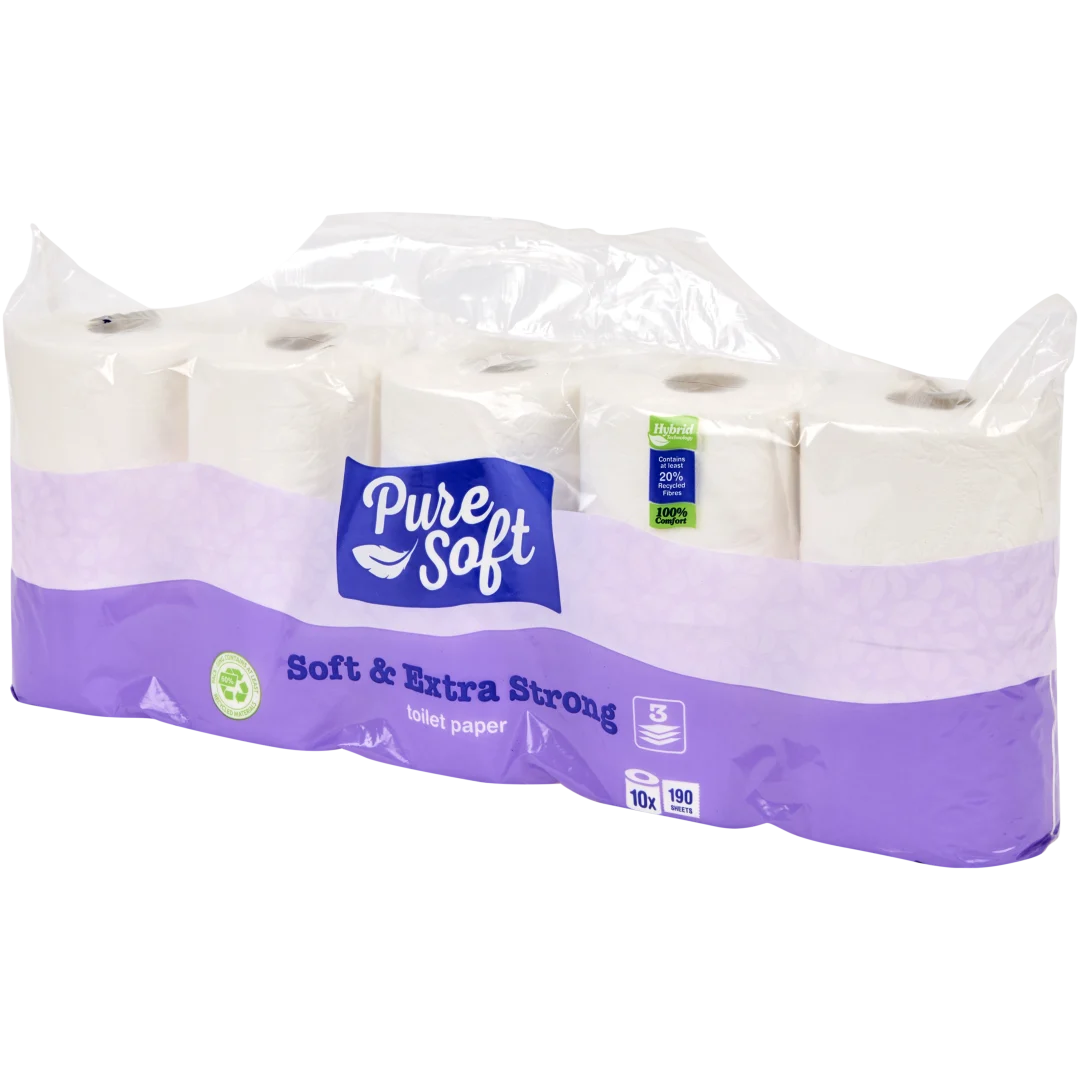 Papier toaletowy Pure Soft Miękki i Ekstra Mocny