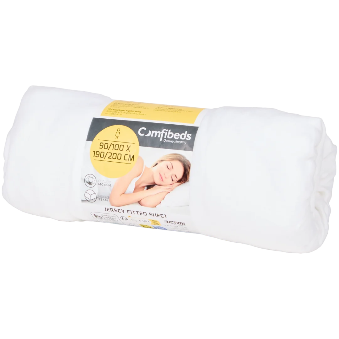 Cearșaf din jerseu Comfibeds alb 1