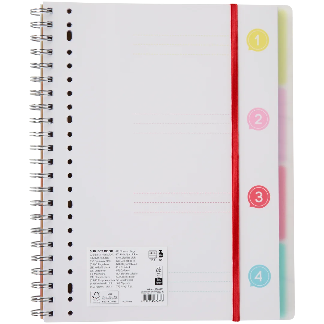 Spiralnotizbuch A4 4