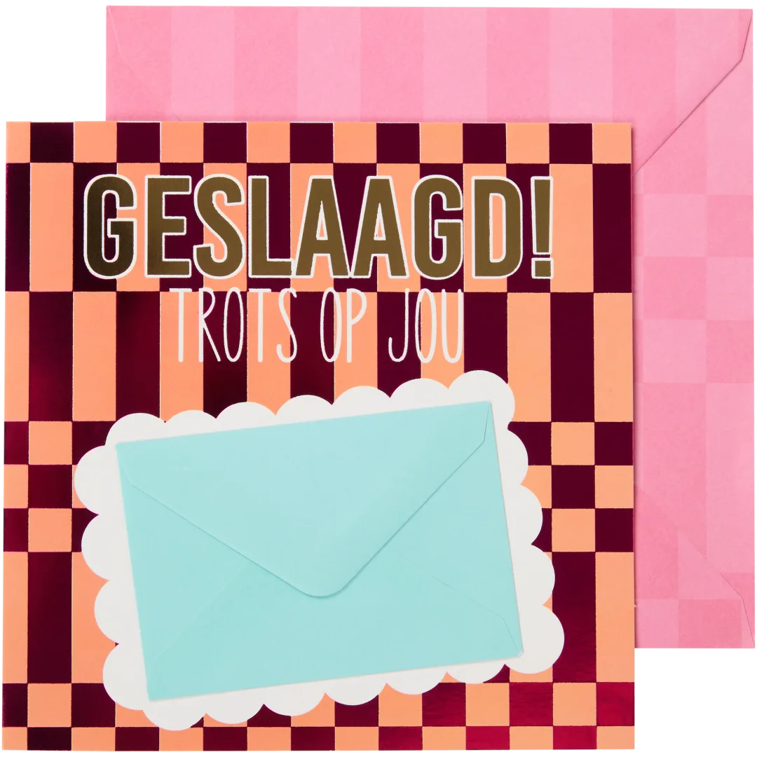 Wenskaart 'geslaagd' 1