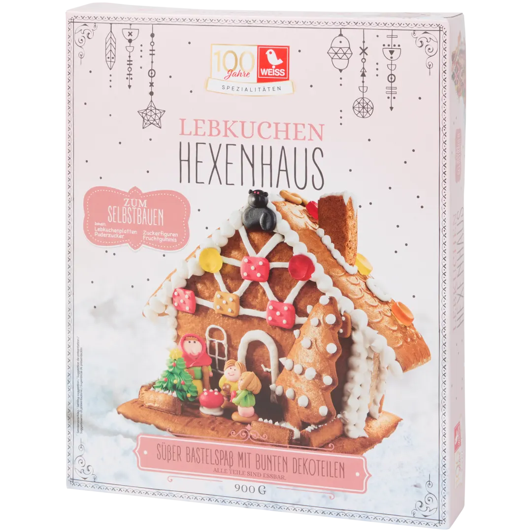 Weiss Lebkuchenhäuschen