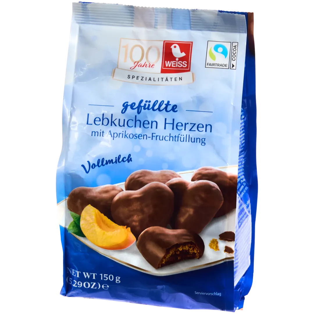 Weiss Lebkuchenherzen Vollmilch 1