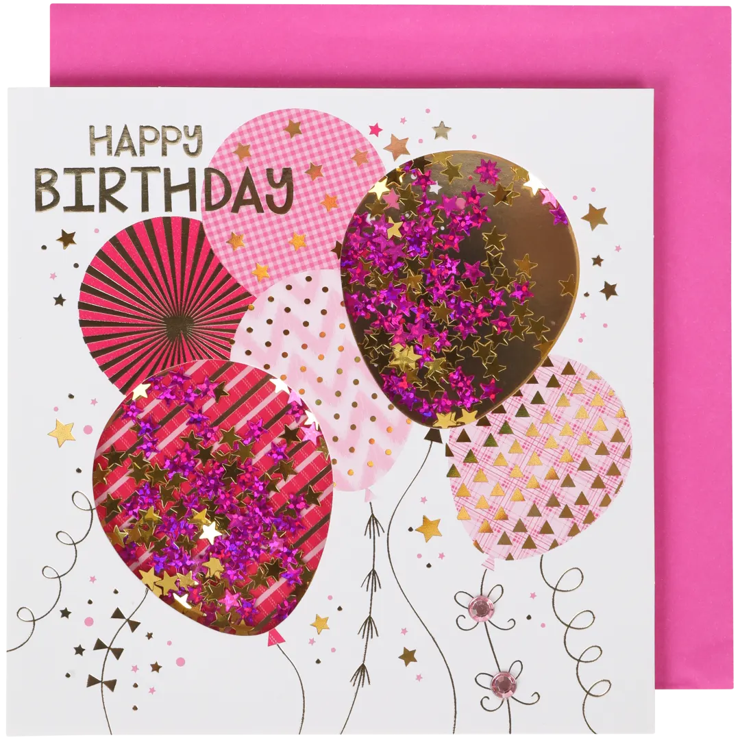 Biglietto di auguri con coriandoli