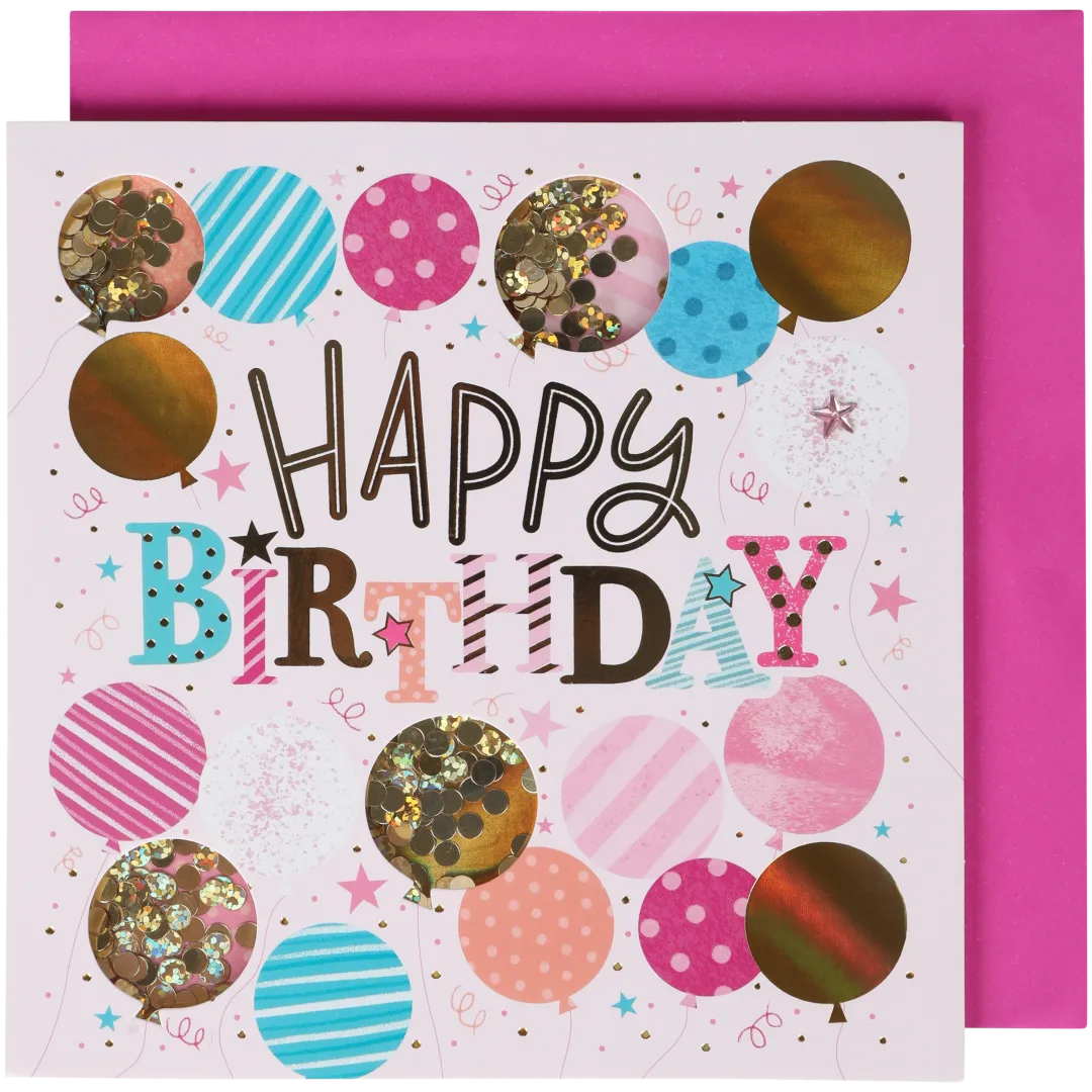 Biglietto di auguri con coriandoli