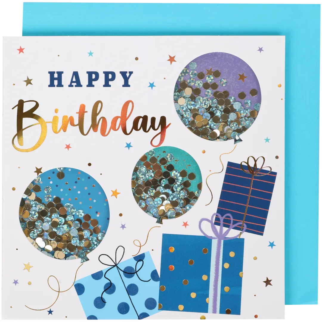 Biglietto di auguri con coriandoli