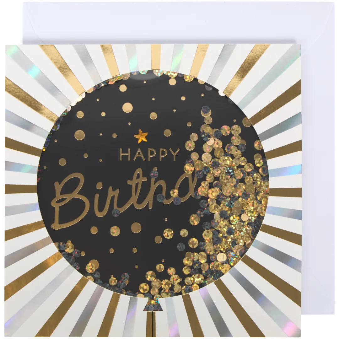 Biglietto di auguri con coriandoli