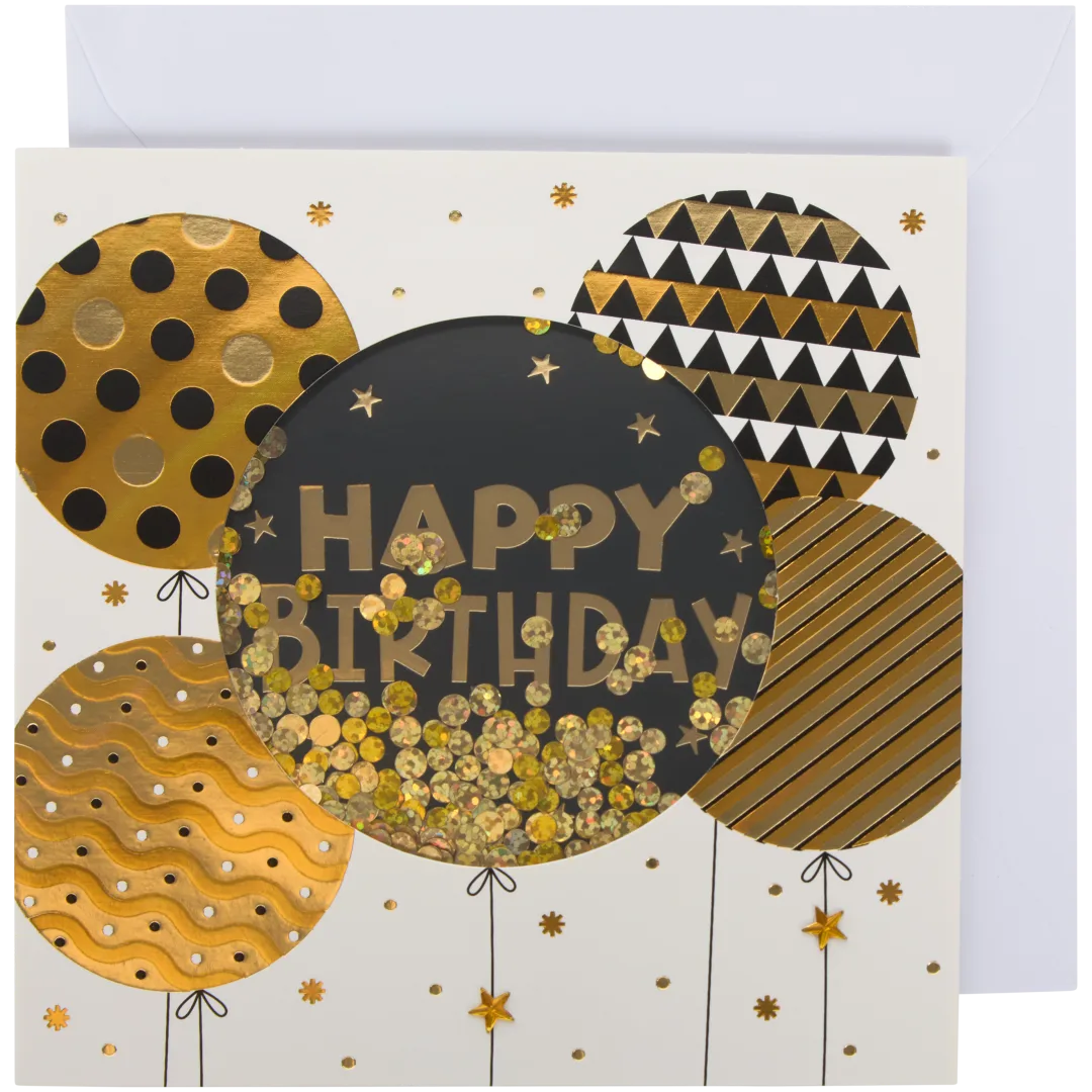Biglietto di auguri con coriandoli