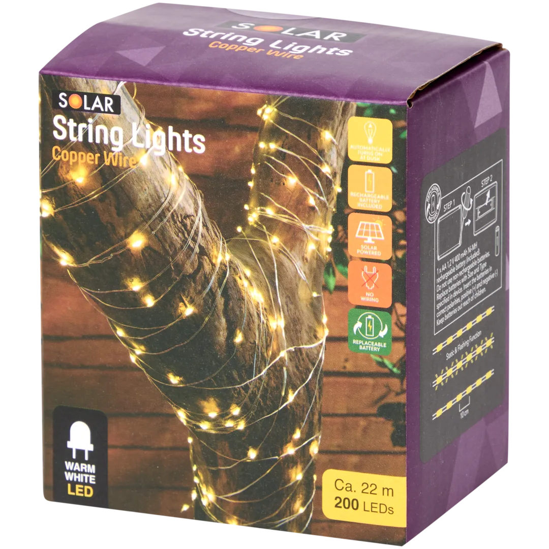 Miedziany sznur oświetleniowy Solar 1