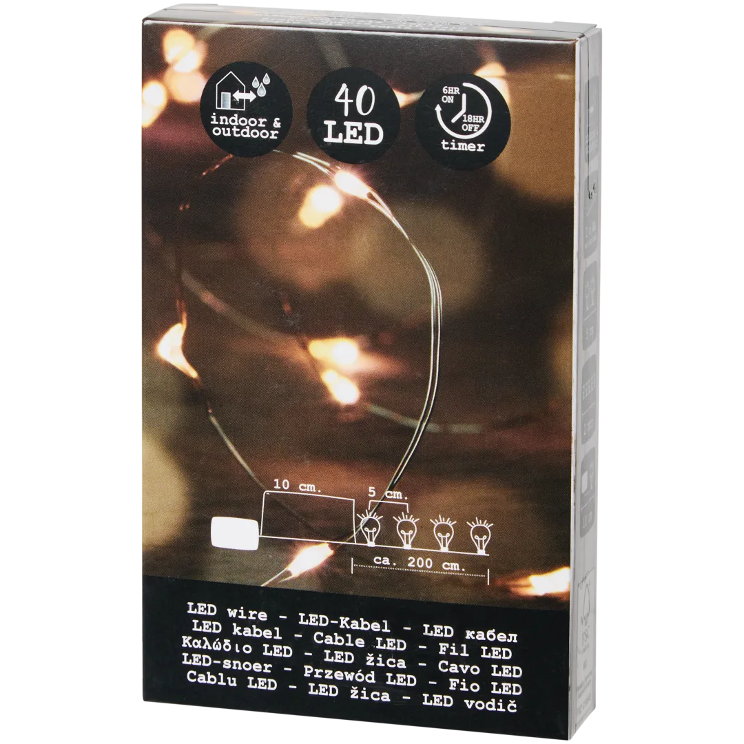 Kabel of jute touw met ledverlichting