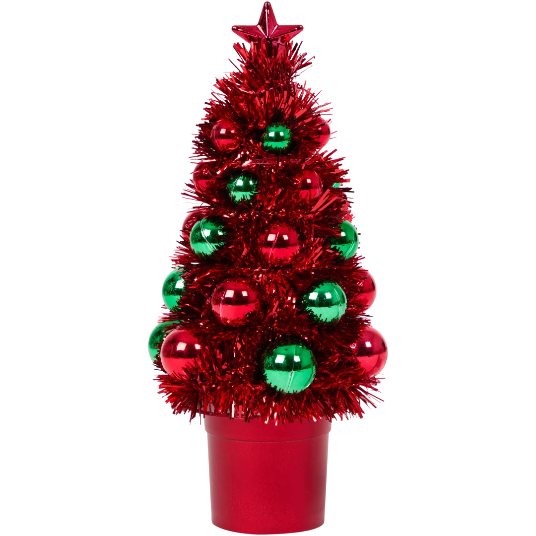 Mini-kunstkerstboom met ballen 3