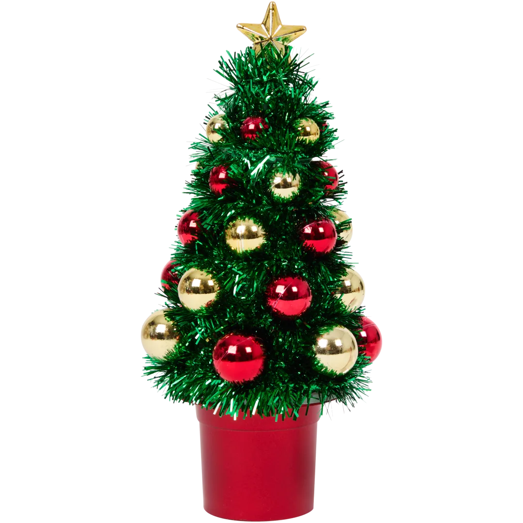 Mini-kunstkerstboom met ballen 2