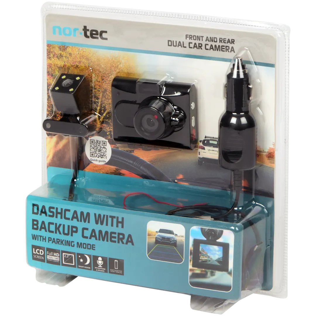 Nor-Tec dashcam met achtercamera