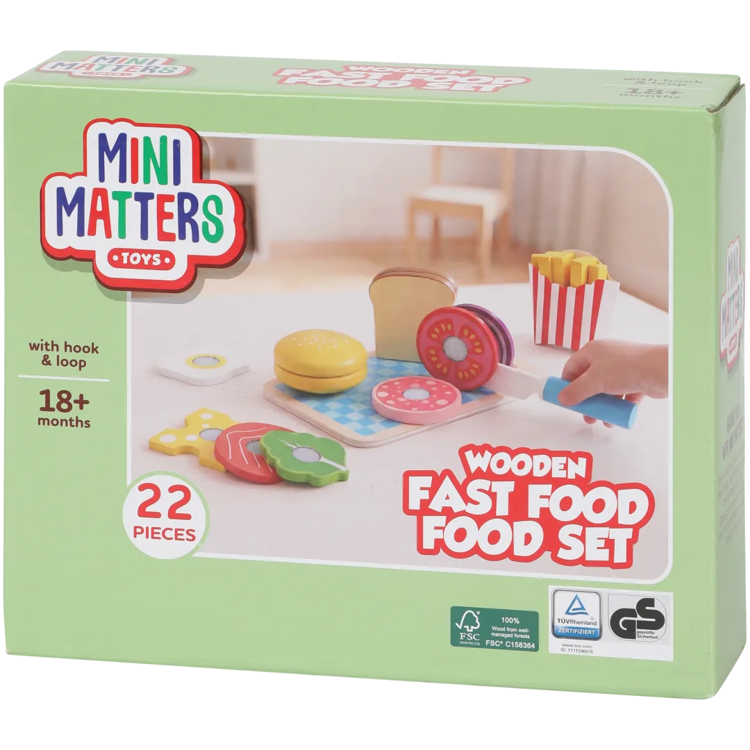 Jucării din lemn în formă de mâncare Mini Matters
