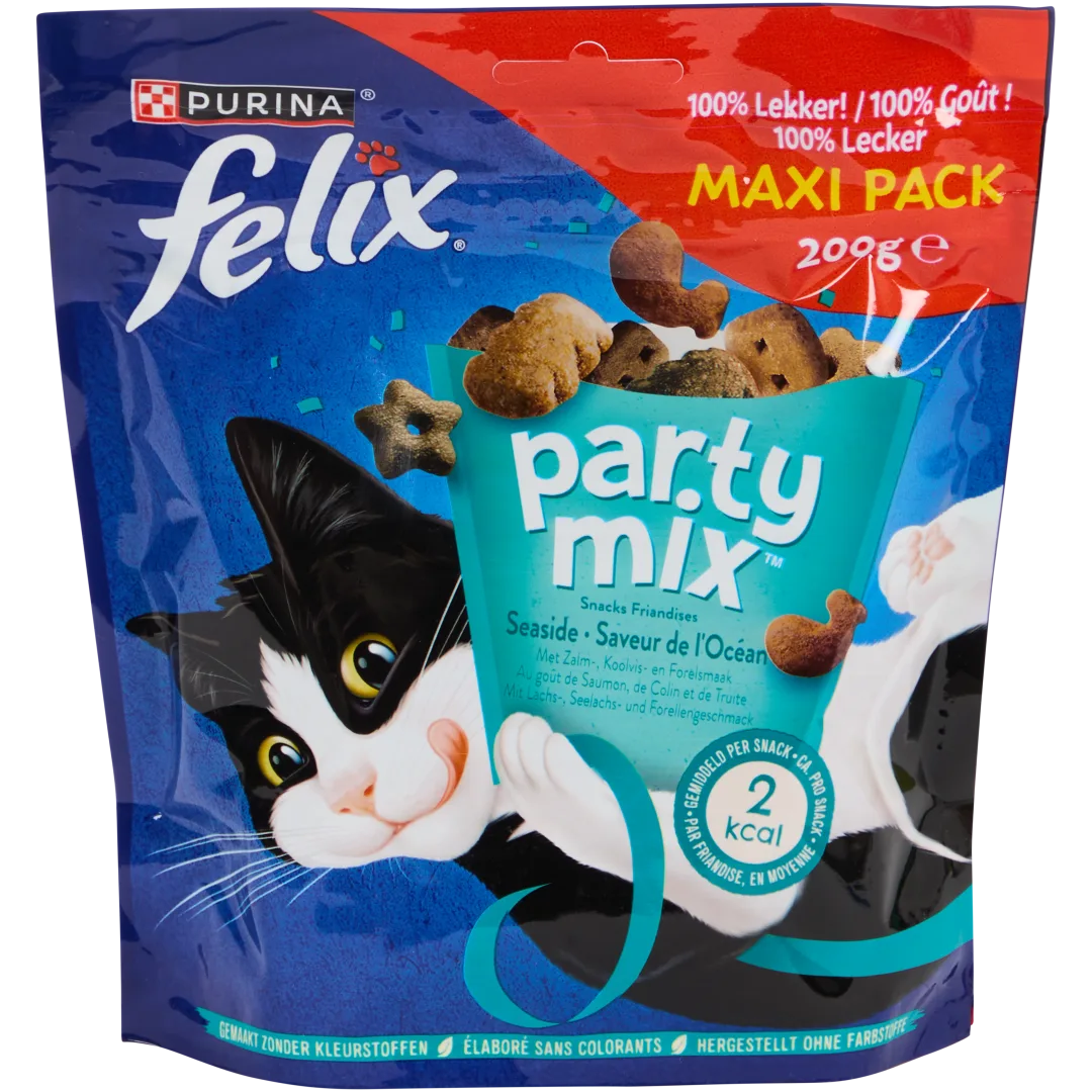 Felix Party Mix kattensnacks Seaside