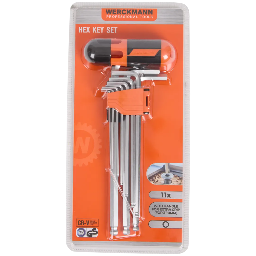 Set 8 Chiavi A Brugola Pieghevoli HemBorta - Metriche 1.5-8mm, Acciaio CRV, Per Bici E Fai-Da-Te