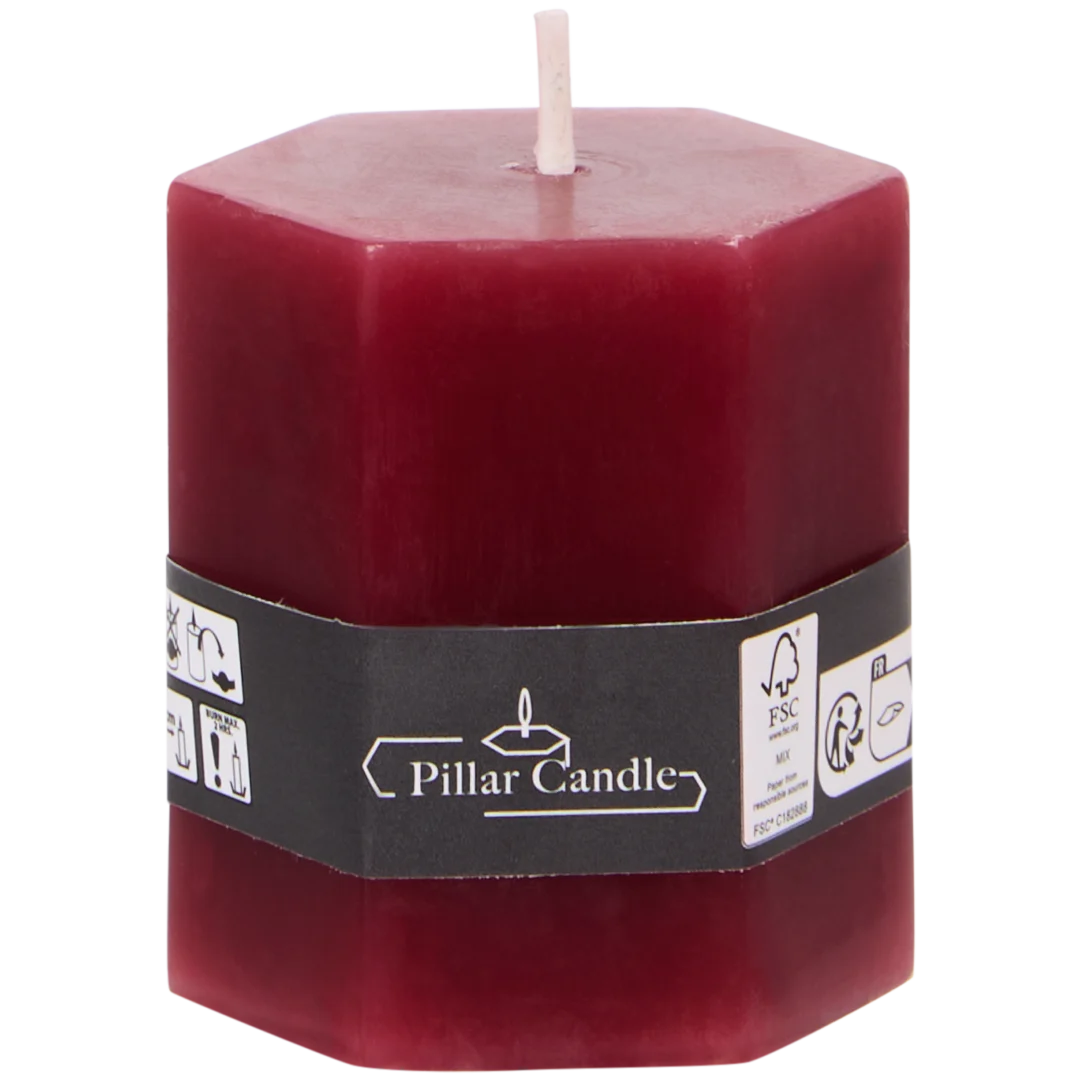 Mini candela esagonale