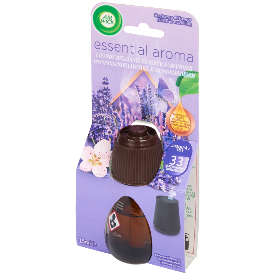 Recharge pour diffuseur de parfum Air Wick Essential Aroma Lavande relaxante et fleurs d’amandier