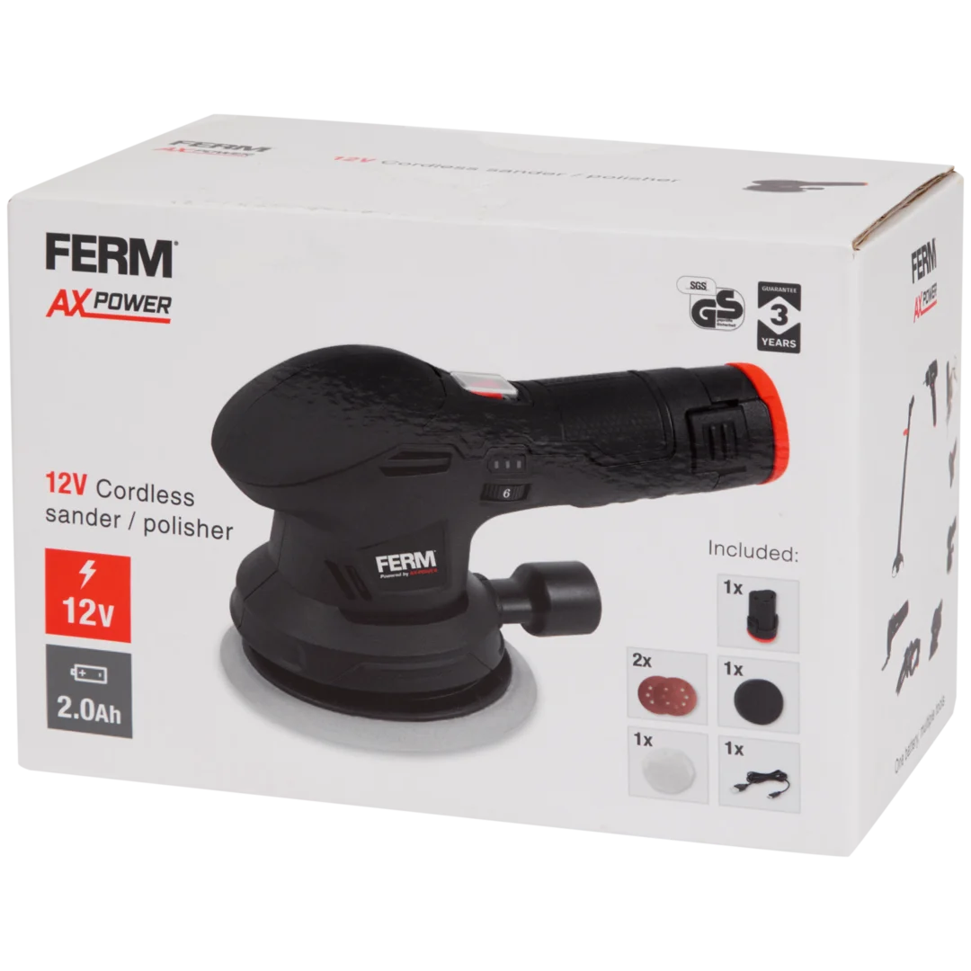 Lijadora y pulidora inalámbrica FERM AX-power 1