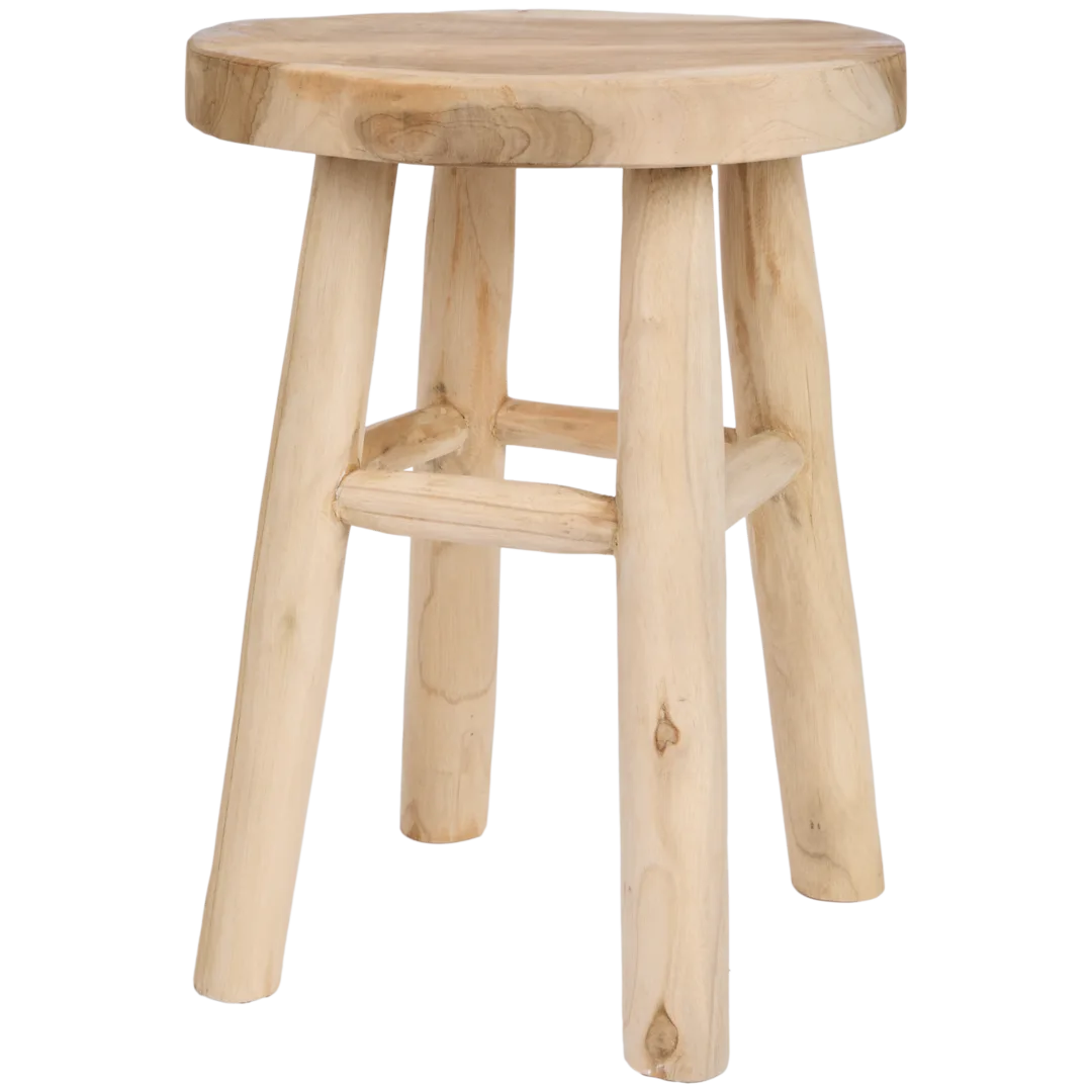 Hocker aus Teakholz 1