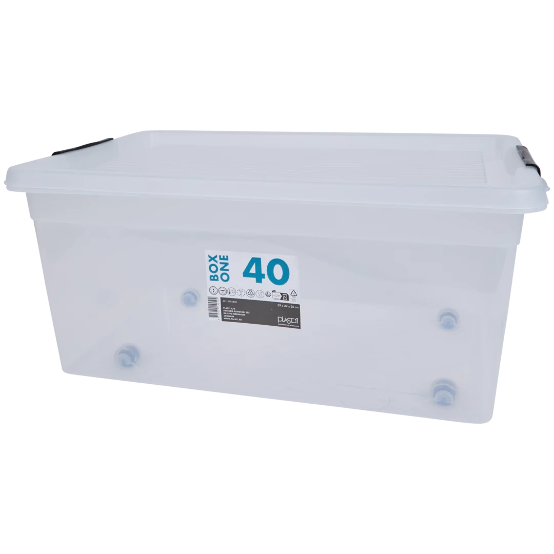 Scatola portaoggetti con coperchio Plast1