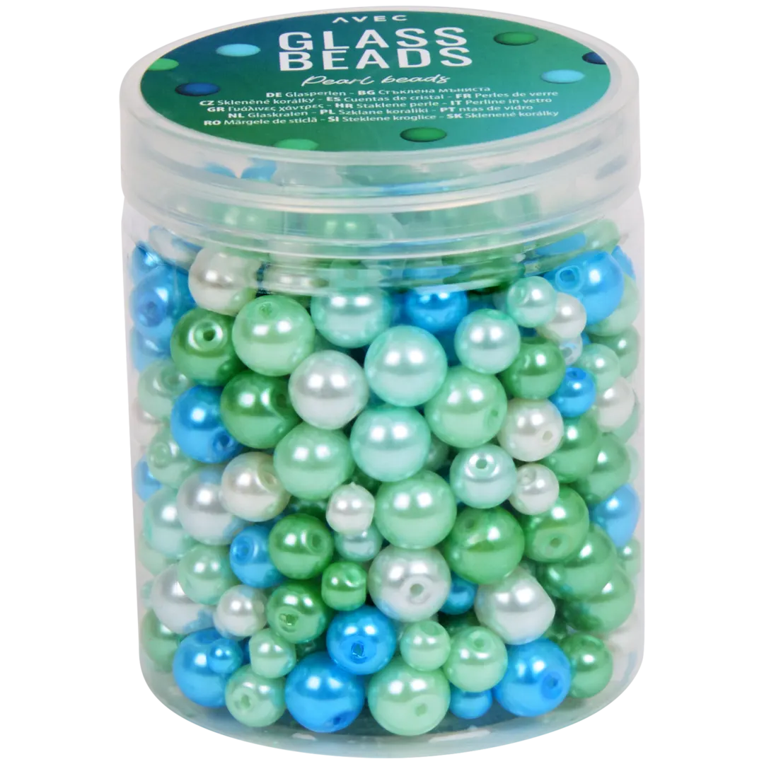 Perles en verre Avec