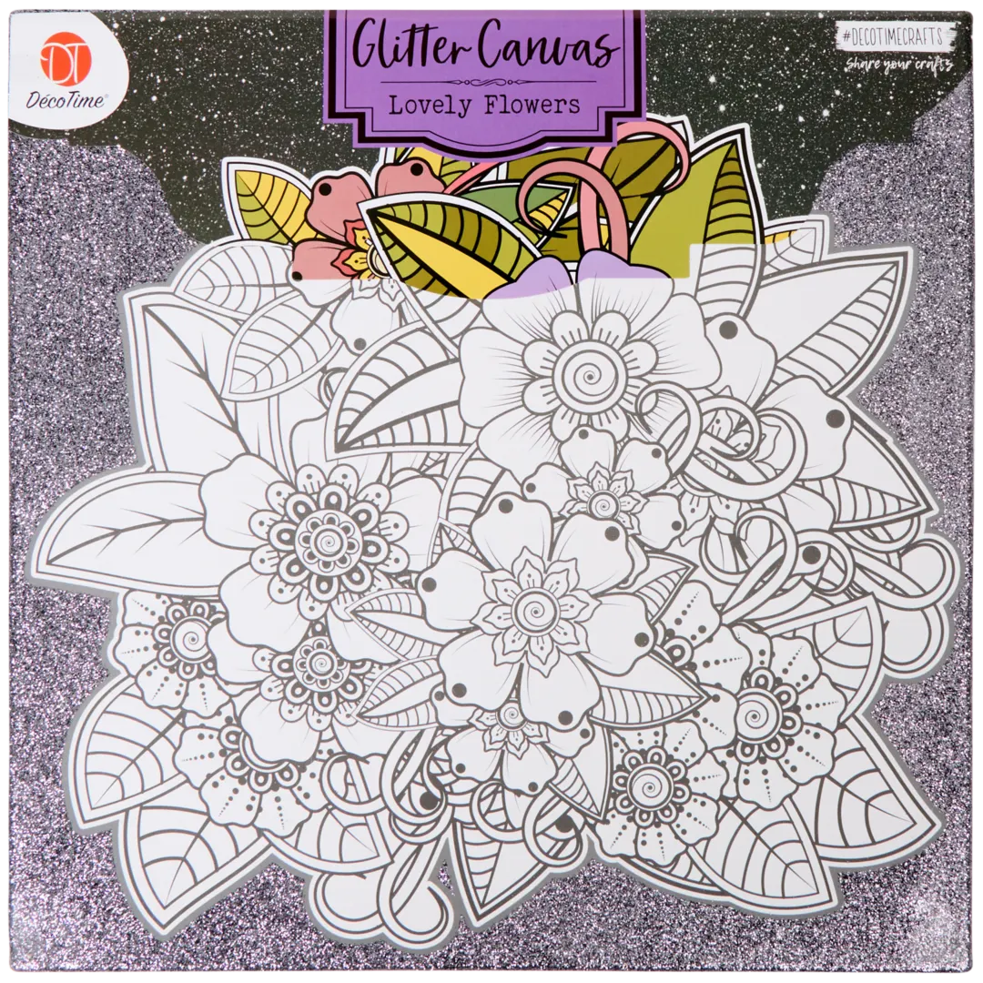 Toile à colorier pailletée DécoTime