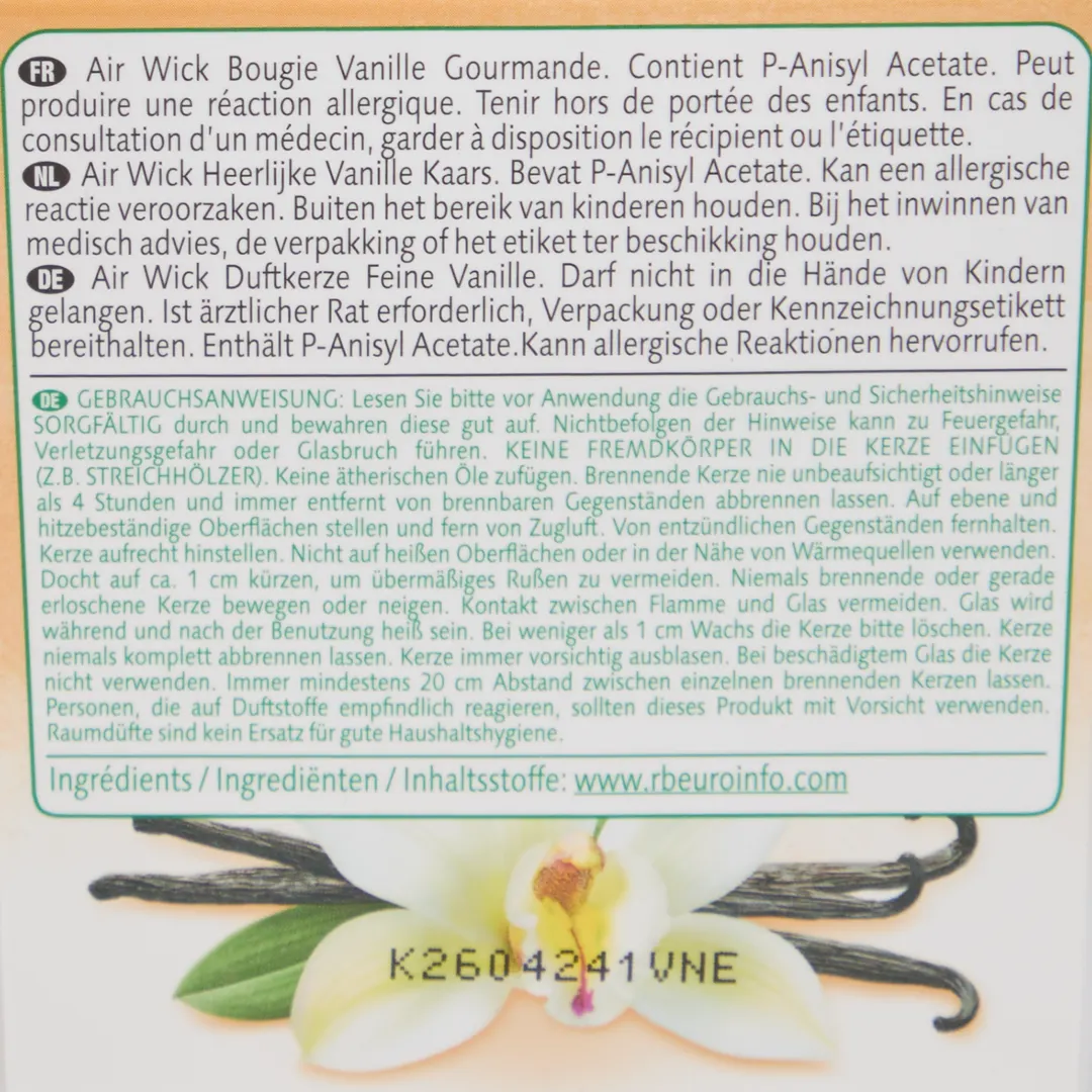 Vela aromática Air Wick Essential Oils Baunilha Deliciosa 3