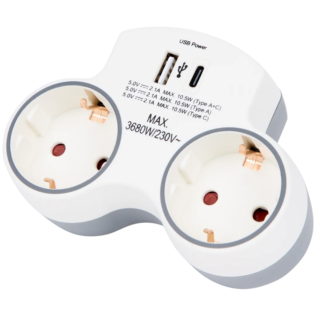 Pro-max dubbele wandstekker