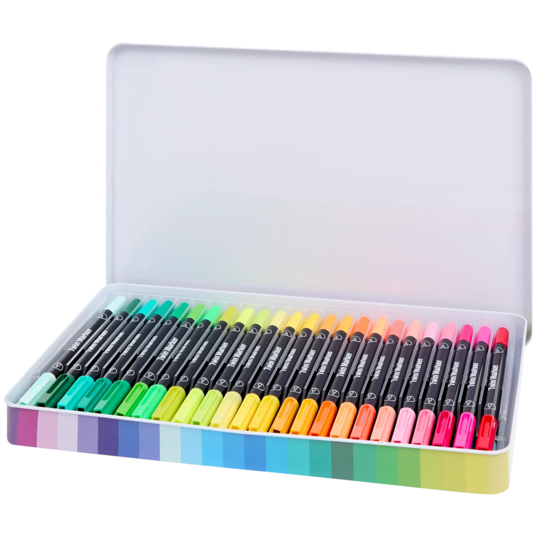 Fixky s tenkým hrotom a štetcovým perom 1