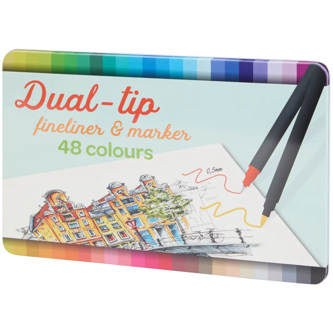 Fixky s tenkým hrotom a štetcovým perom 3