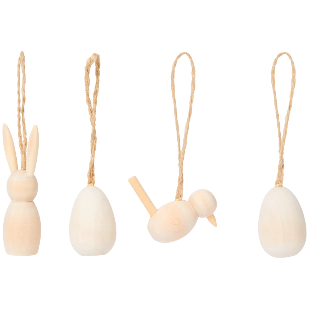 Drewniane zawieszki wielkanocne
