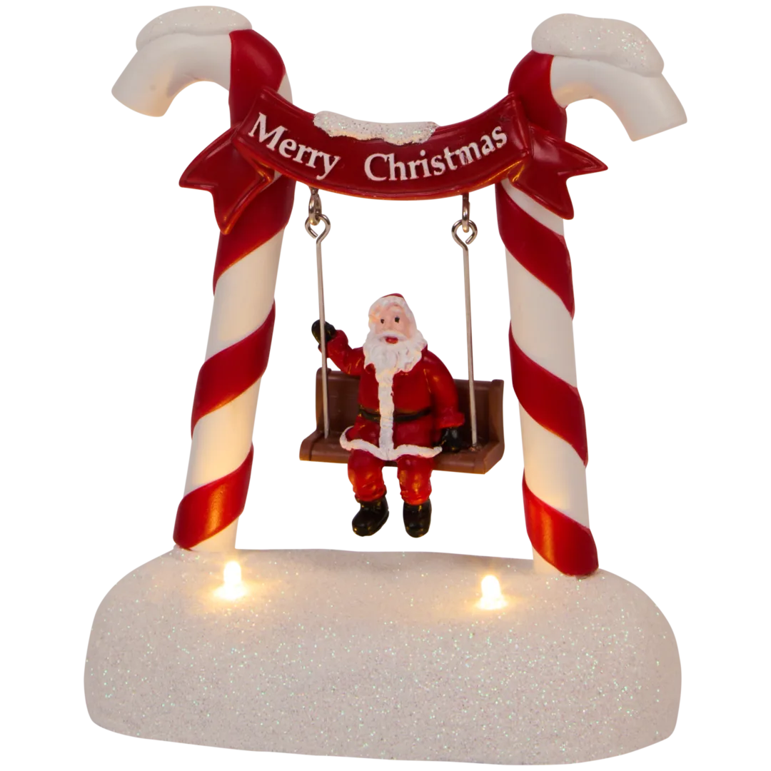 Cadeira de baloiço com cenário de Natal Magic Village 2