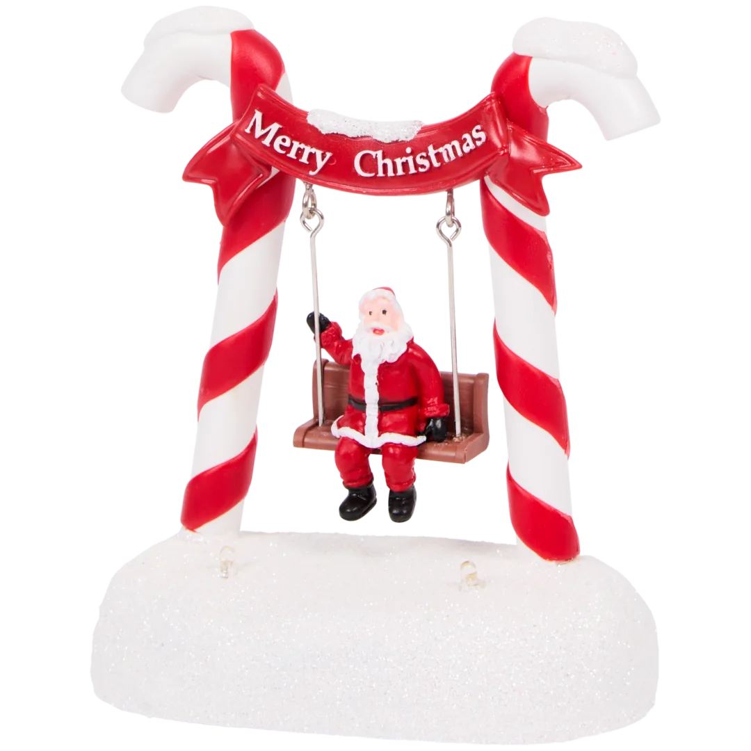 Cadeira de baloiço com cenário de Natal Magic Village 1