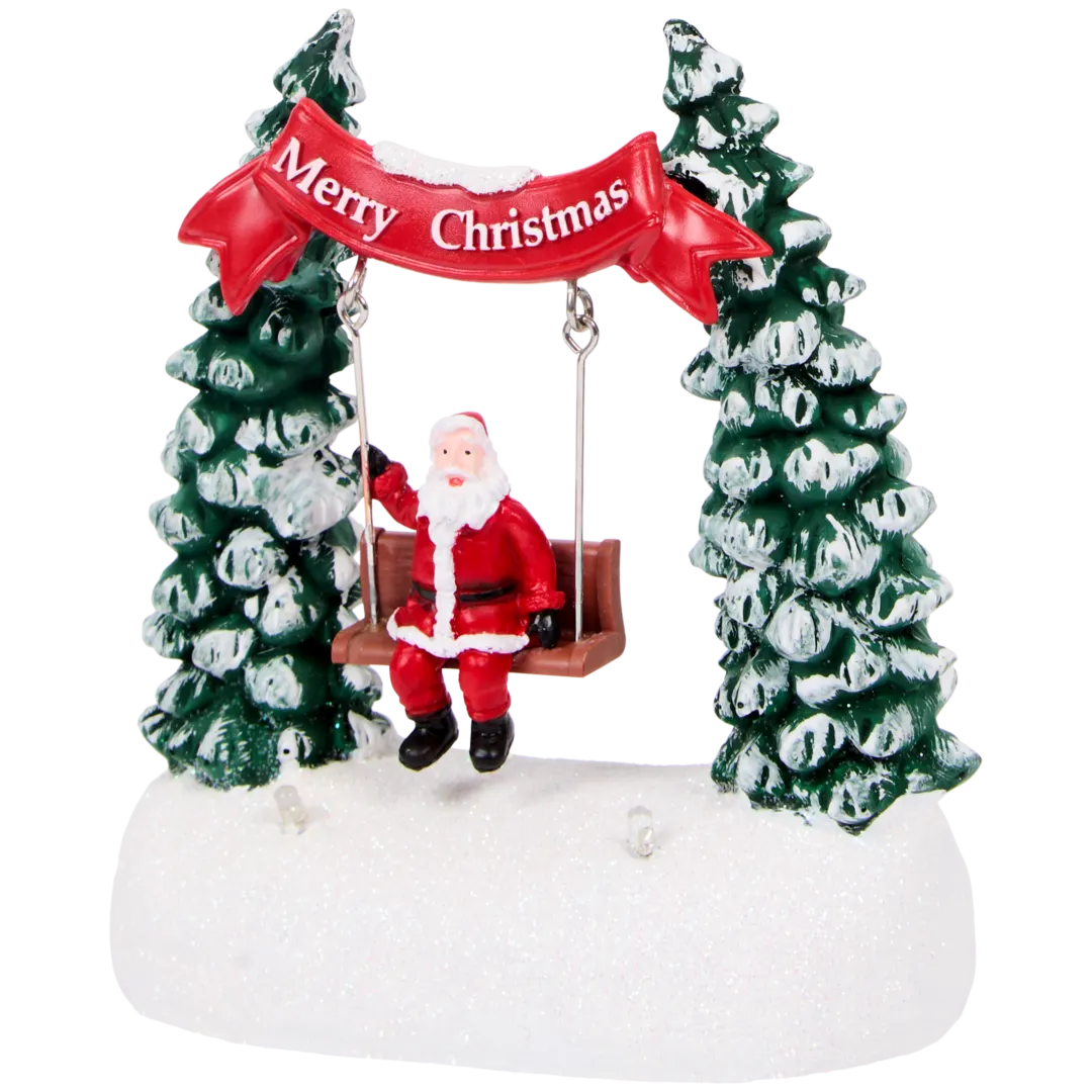 Cadeira de baloiço com cenário de Natal Magic Village 4