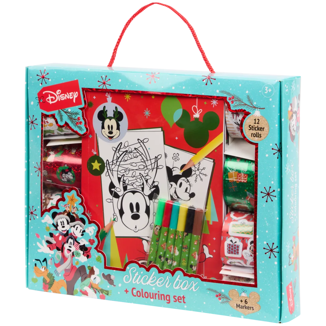 Livre de coloriage de Noël avec autocollants Disney 4