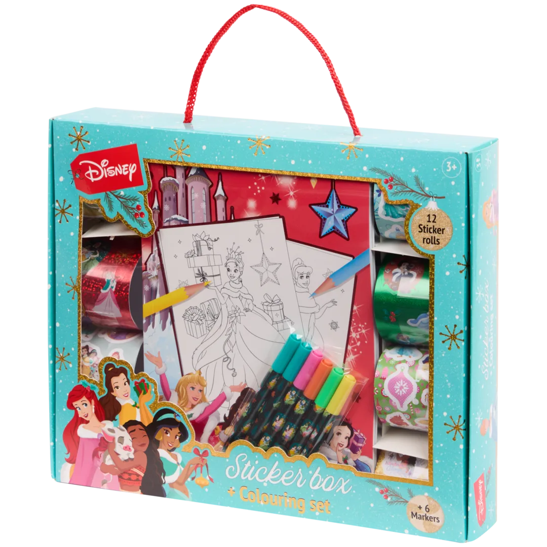 Livre de coloriage de Noël avec autocollants Disney 1