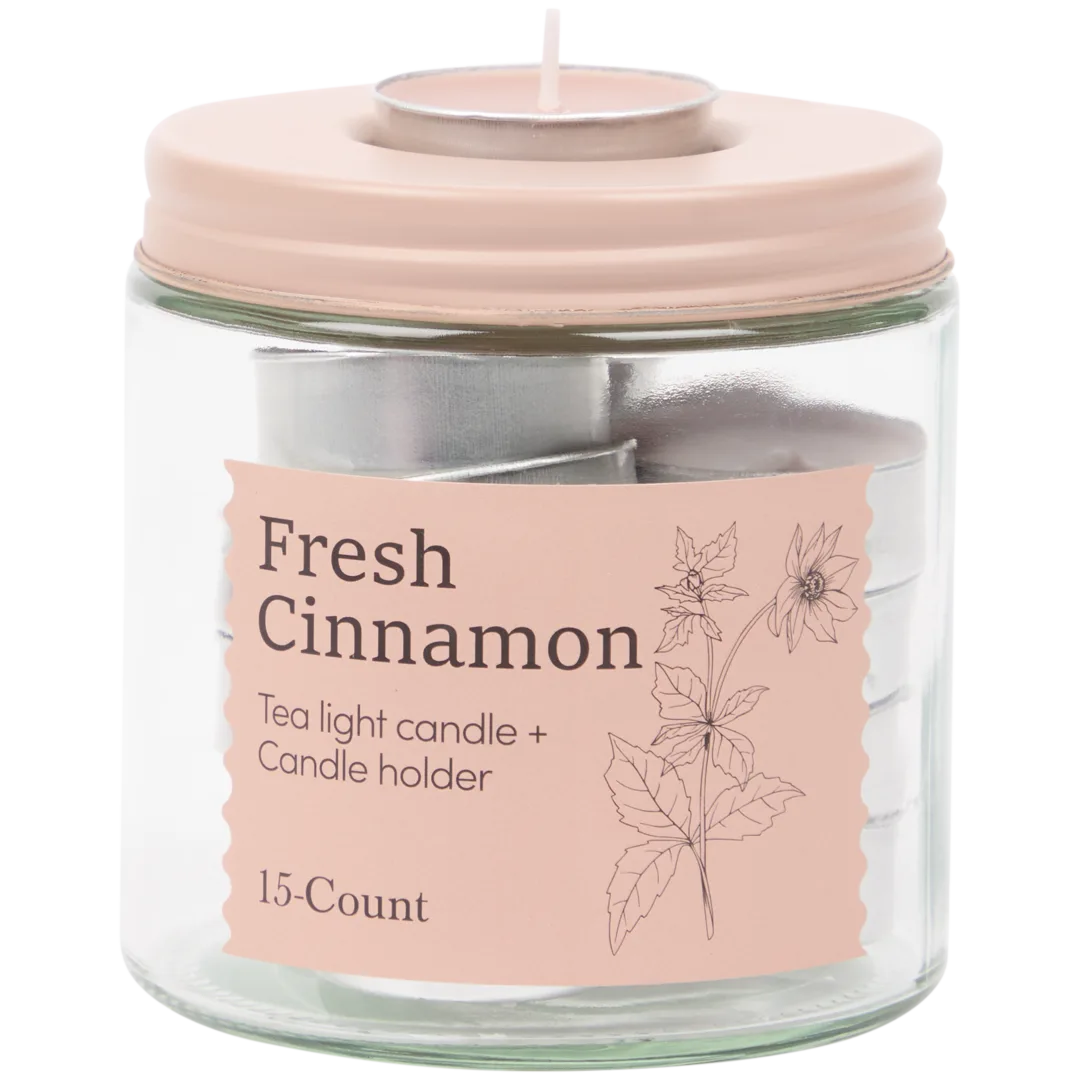 Theelichten met houder 3